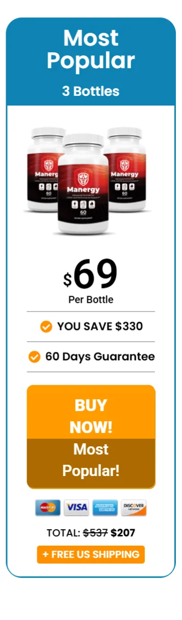 Manergy™ 3 bottles pricing